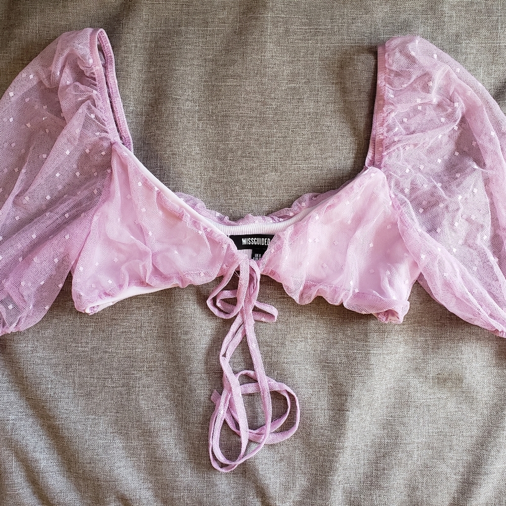 @missguided lavender bralette top